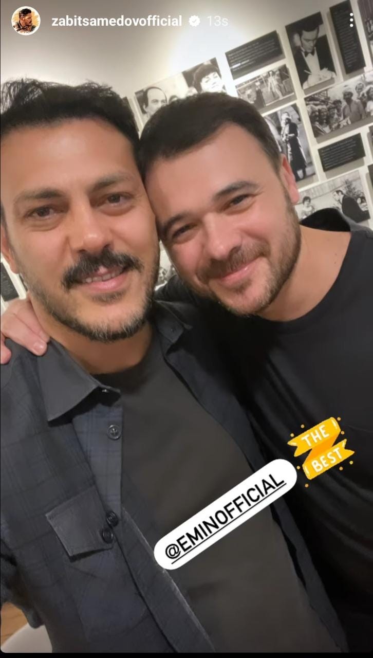 Zabit Səmədov Emin Ağalarovla  fotosunu paylaşdı(FOTO)